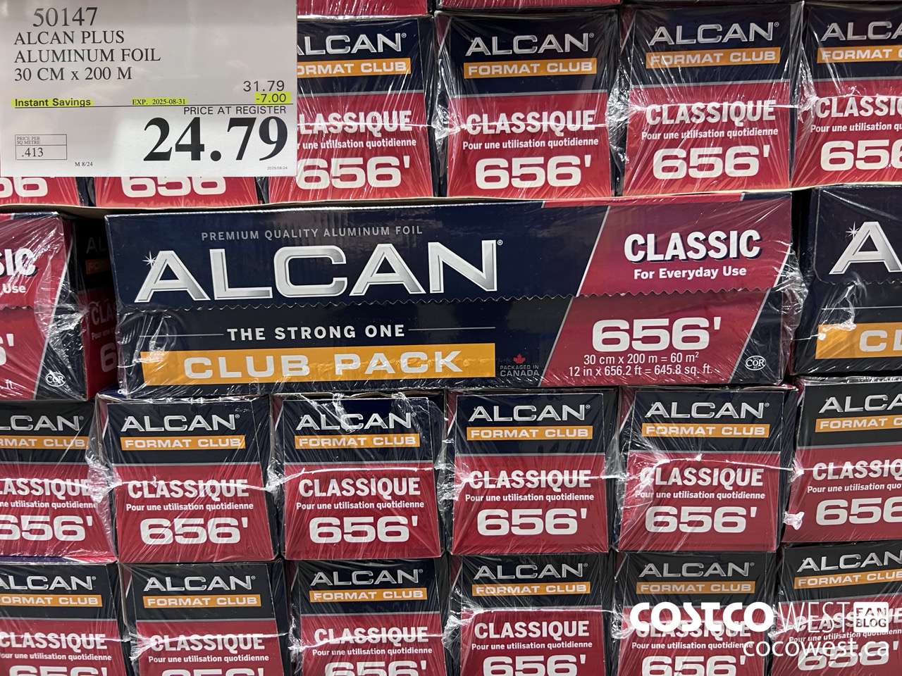 50147 ALCAN PLUS ALUMINUM FOIL 30 cm x 200 m ($7.00 INSTANT SAVINGS EXPIRES ON 2025-08-31) $24.79