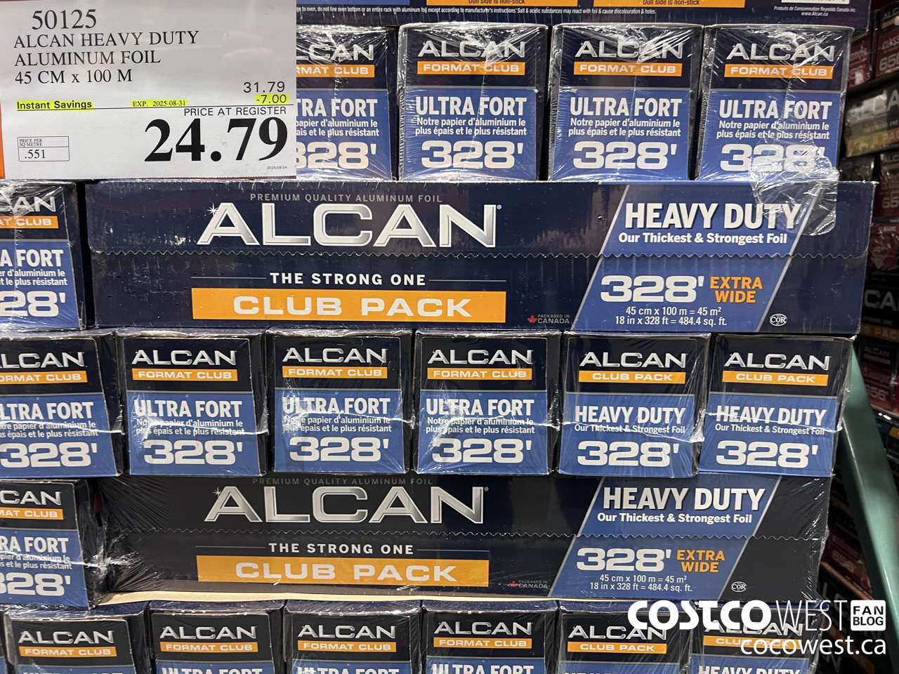 50125 ALCAN PLUS ALUMINUM FOIL 45 CM X 100 M ($7.00 INSTANT SAVINGS EXPIRES ON 2025-08-31) $24.79