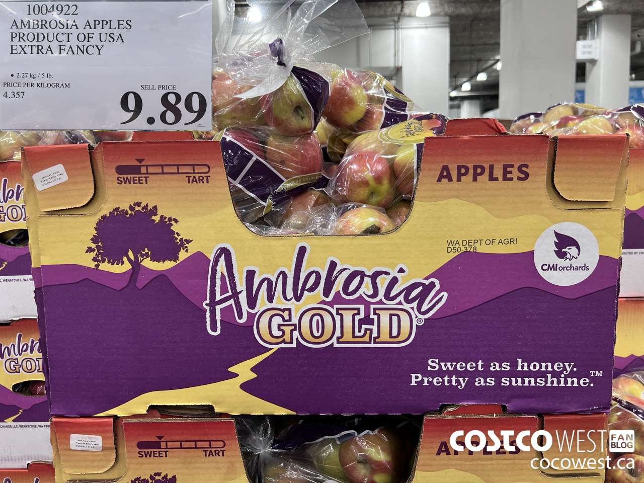 1004922 AMBROSIA APPLES PRODUCT OF USA EXTRA FANCY $9.89