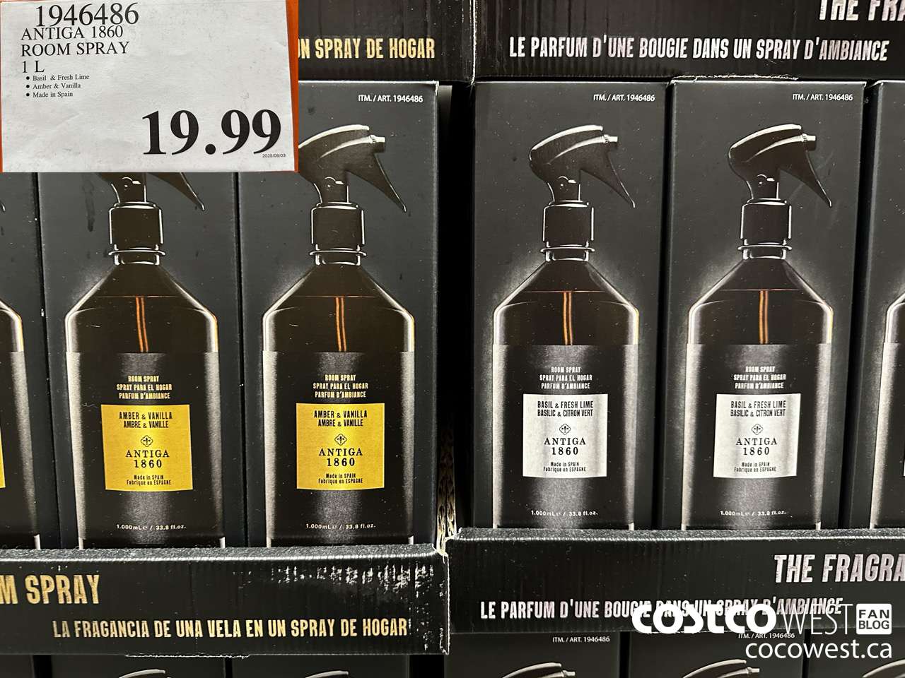 1946486 ANTIGA 1850 ROOM SPRAY 1L $19.99