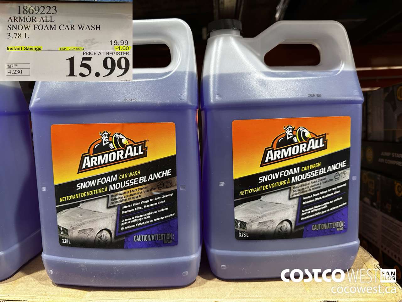 1869223 ARMOR ALL SNOW FOAM CAR WASH 3.78L ($4.00 INSTANT SAVINGS EXPIRES ON 2025-08-24) $15.99