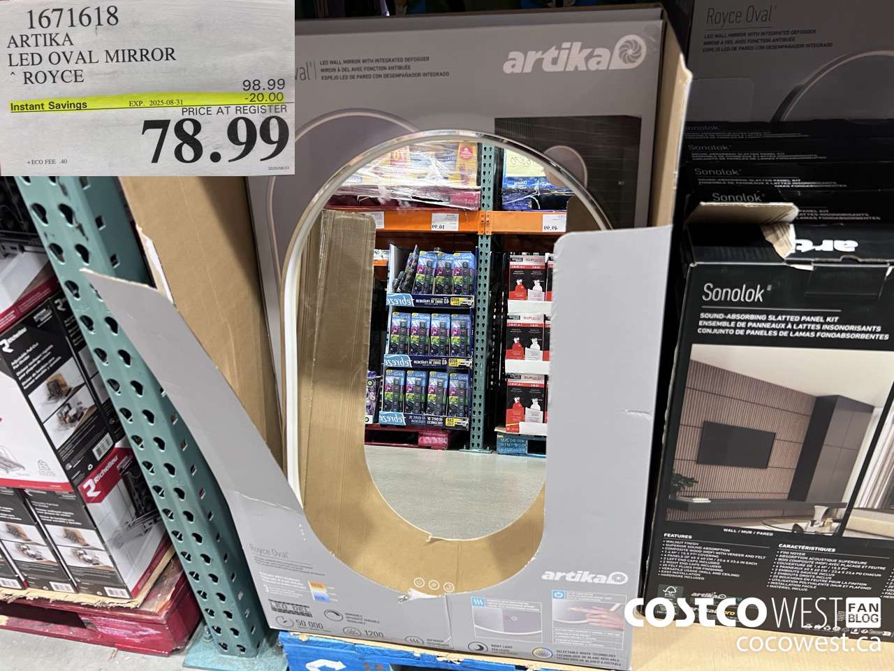 1671618 ARTIKA LED OVAL MIRROR ROYCE ($20.00 INSTANT SAVINGS EXPIRES ON 2025-08-31) $78.99