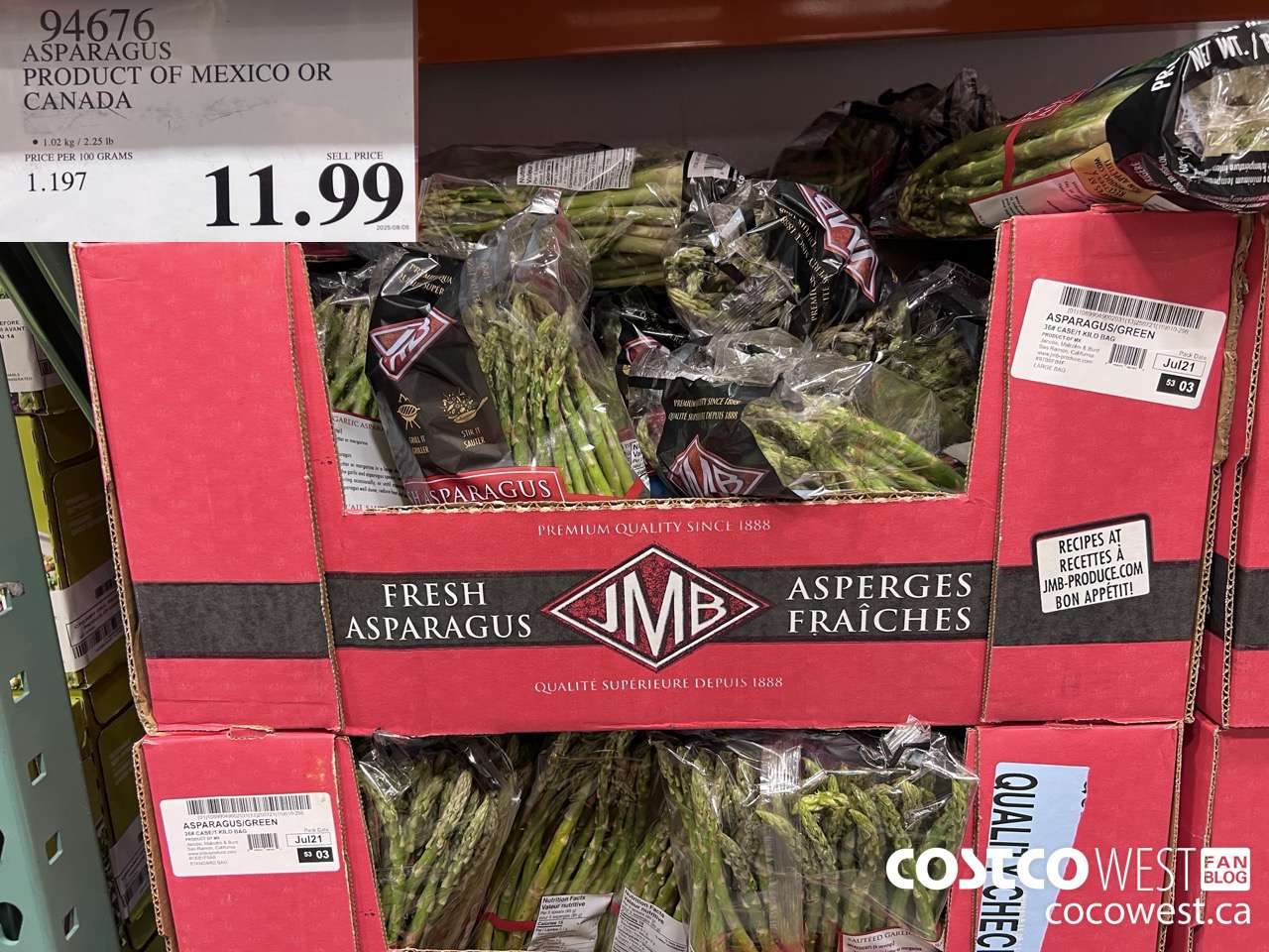 94676 ASPARAGUS PRODUCT OF MEXICO OR CANADA $11.99