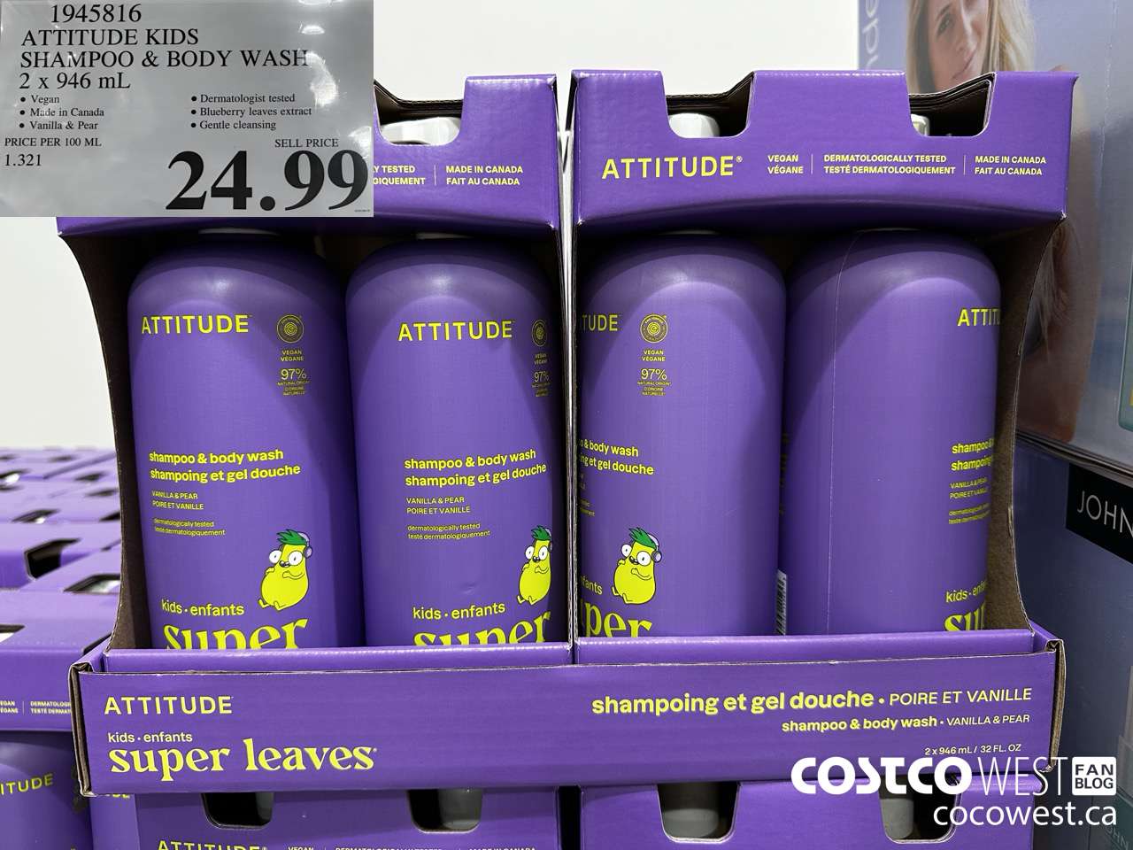 1945816 ATTITUDE SHAMPOO & BODY WASH 2 X 946ML $24.99