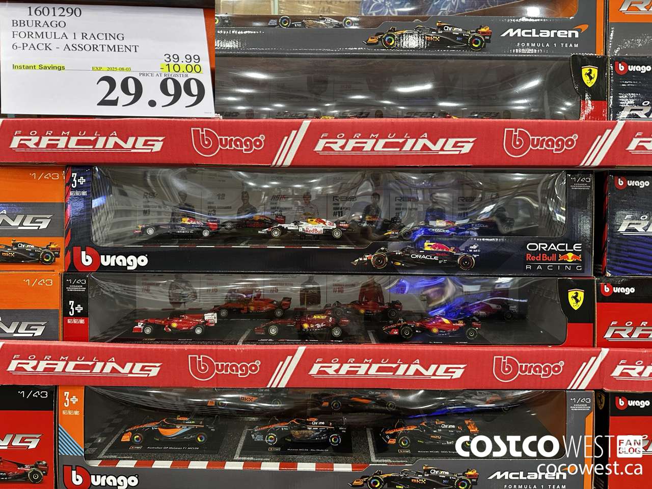 1601290 BBURAGO 1:43 SCALE F1 DIE CAST SET 6PK ($10.00 INSTANT SAVINGS EXPIRES ON 2025-08-03) $29.99