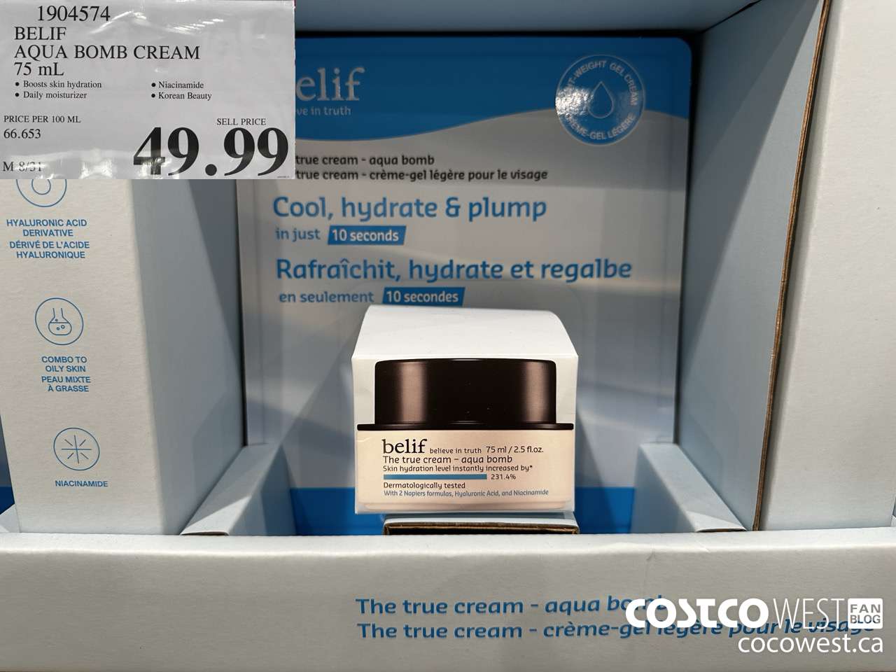 1904574 BELIF AQUA BOMB CREAM 75ML $49.99