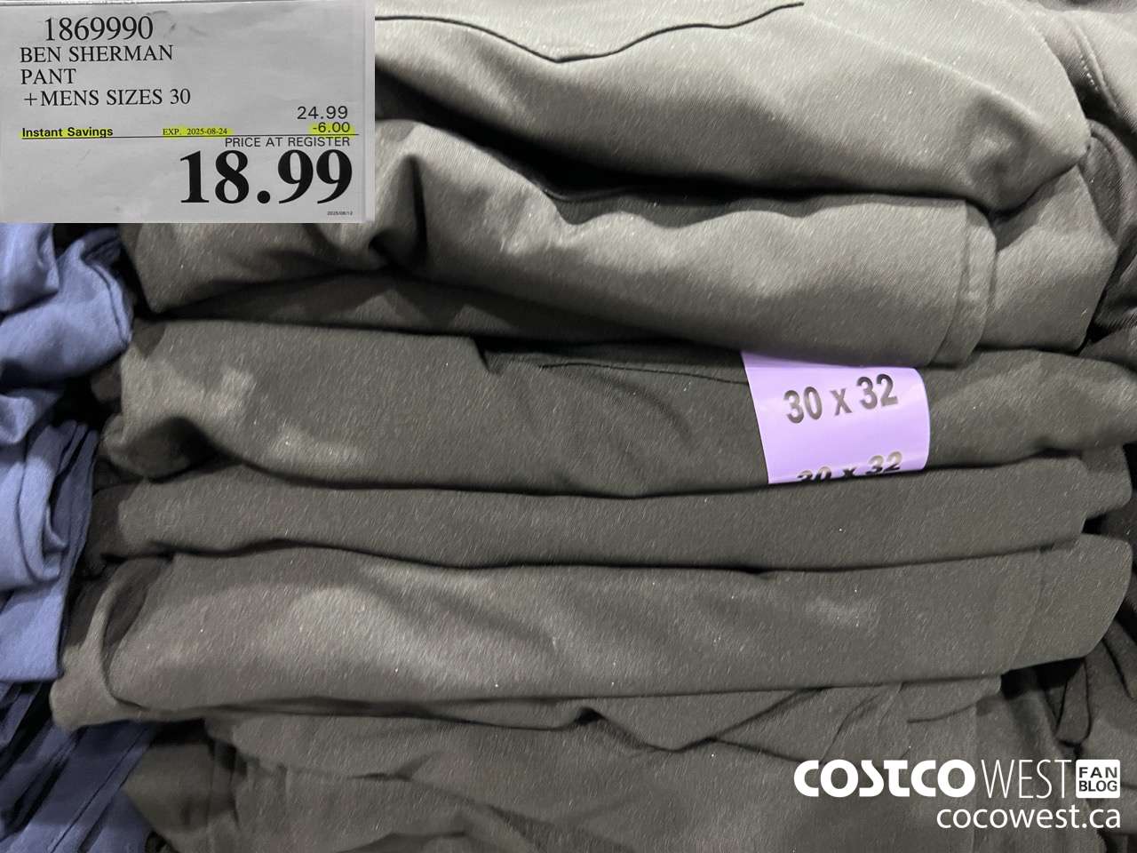 1869990 BEN SHERMAN 5 POCKET PANT MENS SIZES 30 ($6.00 INSTANT SAVINGS EXPIRES ON 2025-08-24) $18.99