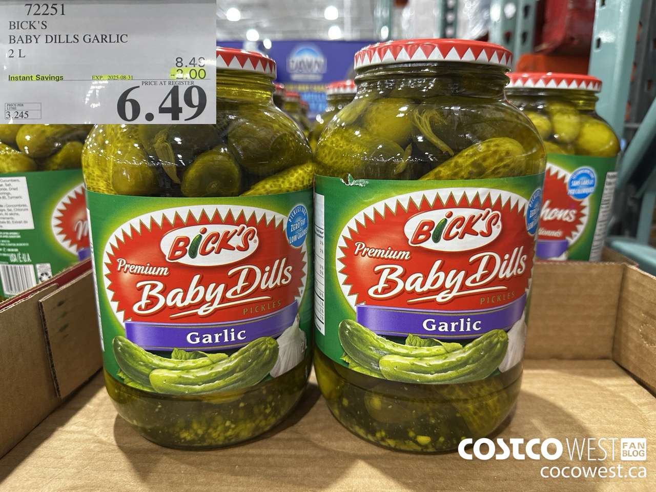 72251 BICK'S BABY DILLS 2 L ($2.00 INSTANT SAVINGS EXPIRES ON 2025-08-31) $6.49