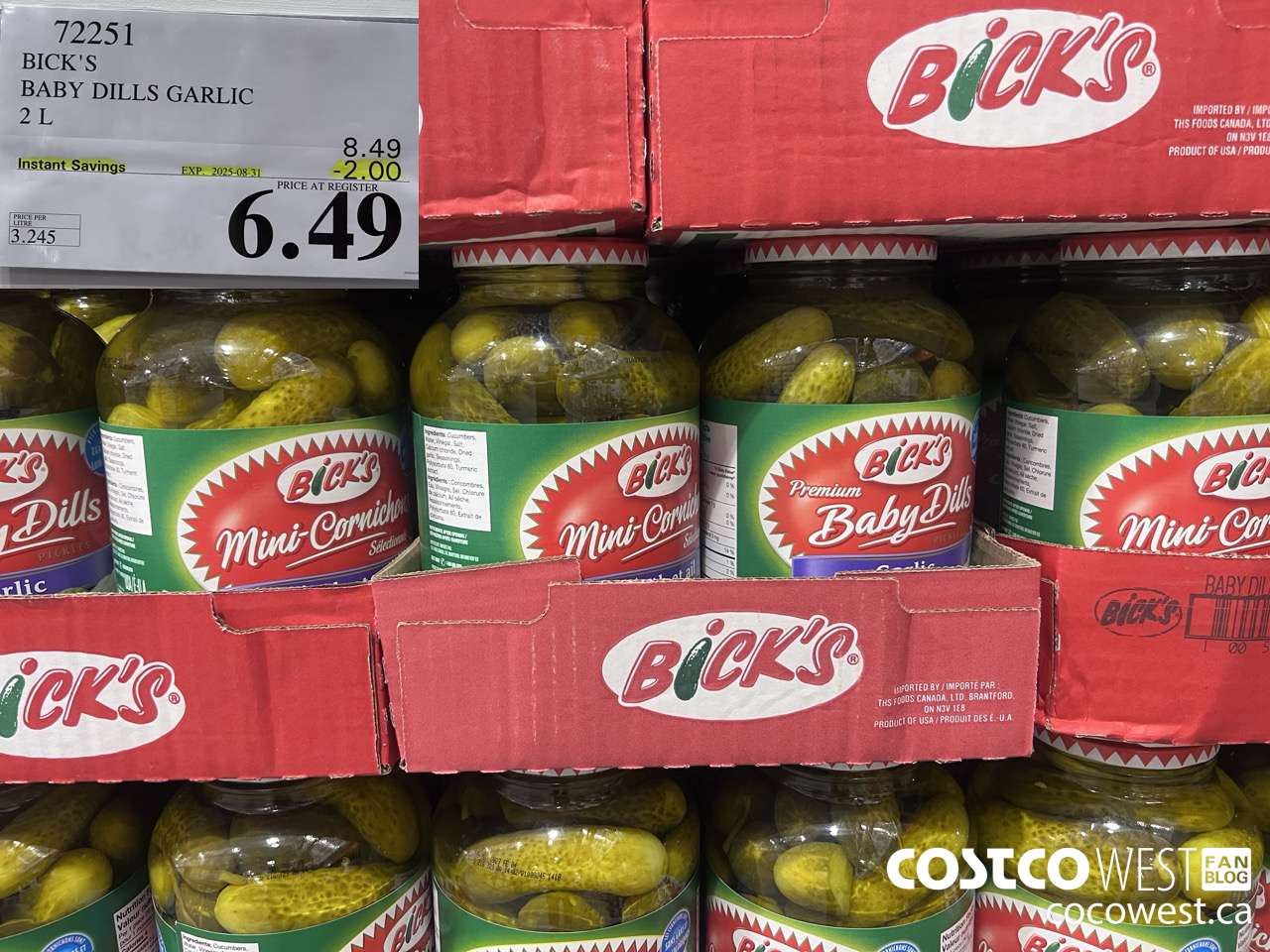 72251 BICK'S BABY DILLS 2 L ($2.00 INSTANT SAVINGS EXPIRES ON 2025-08-31) $6.49