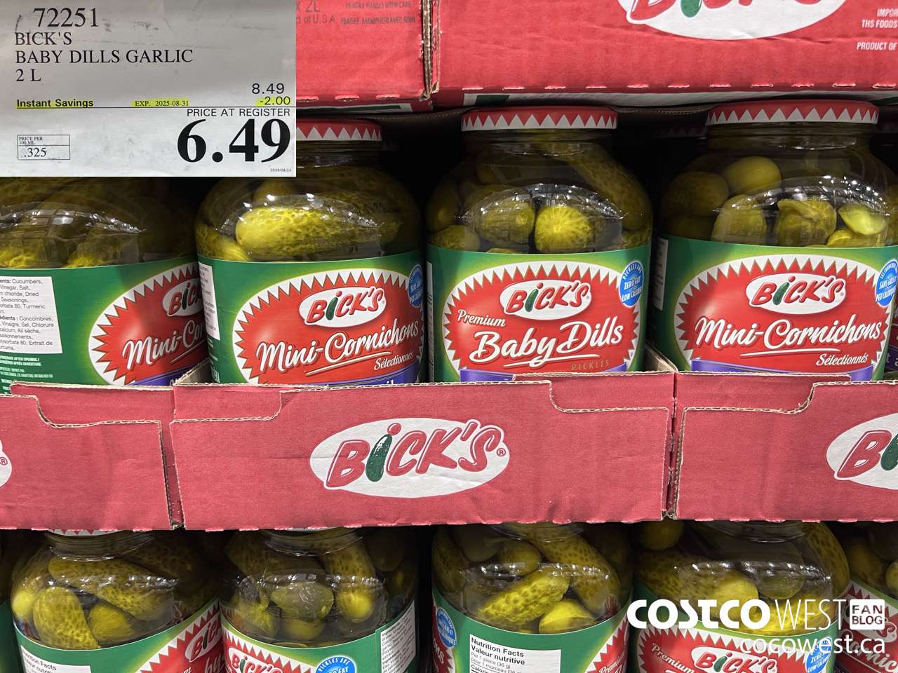 72251 BICK'S BABY DILLS 2 L ($2.00 INSTANT SAVINGS EXPIRES ON 2025-08-31) $6.49