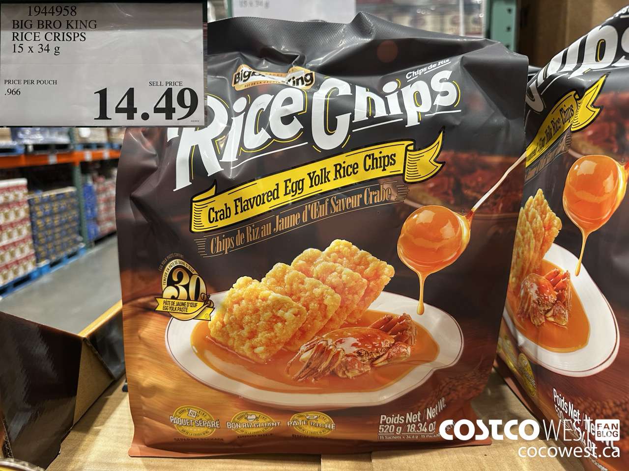 1944958 BIG BRO KING RICE CRISPS 15 X 34G $14.49