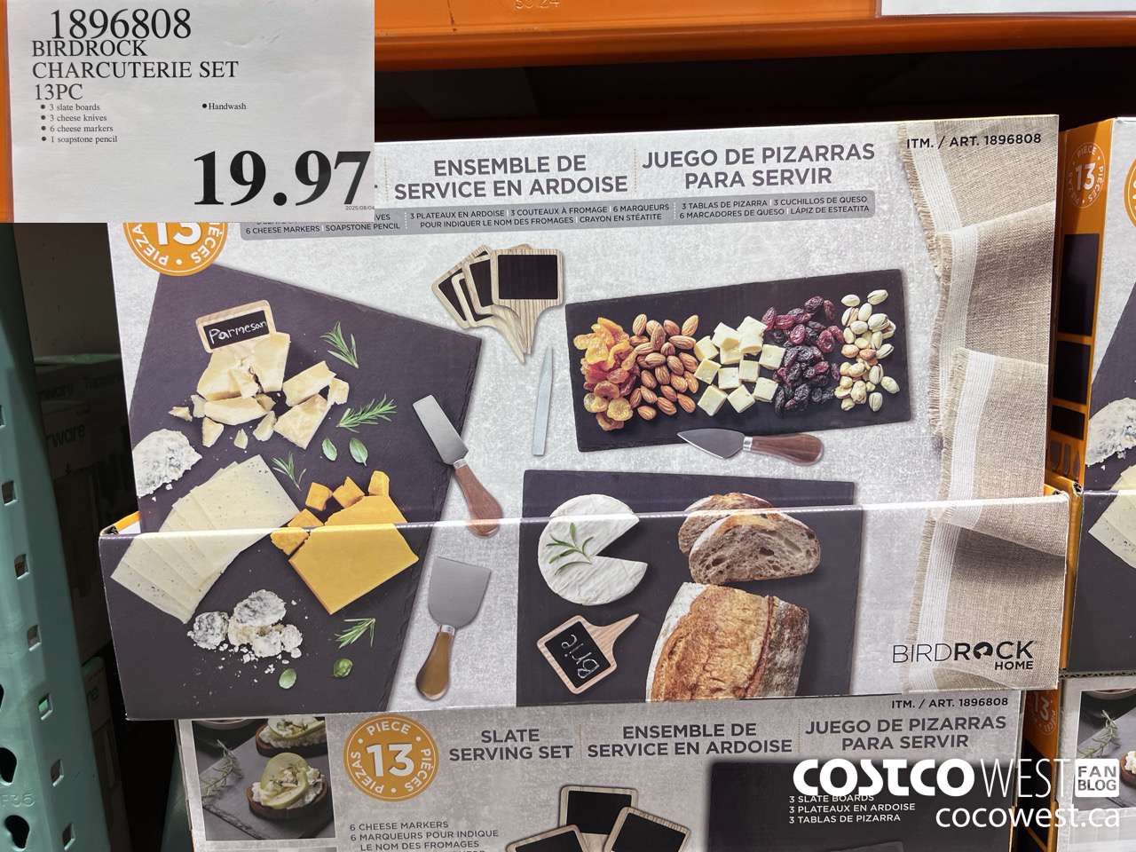 1896808 BIRDROCK CHARCUTERIE SET 13PC $19.97