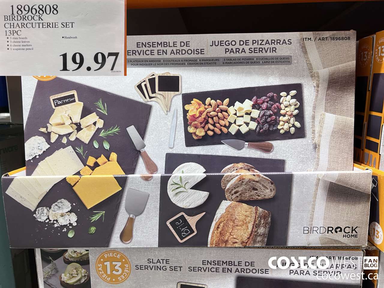 1896808 BIRDROCK CHARCUTERIE SET 13PC $19.97