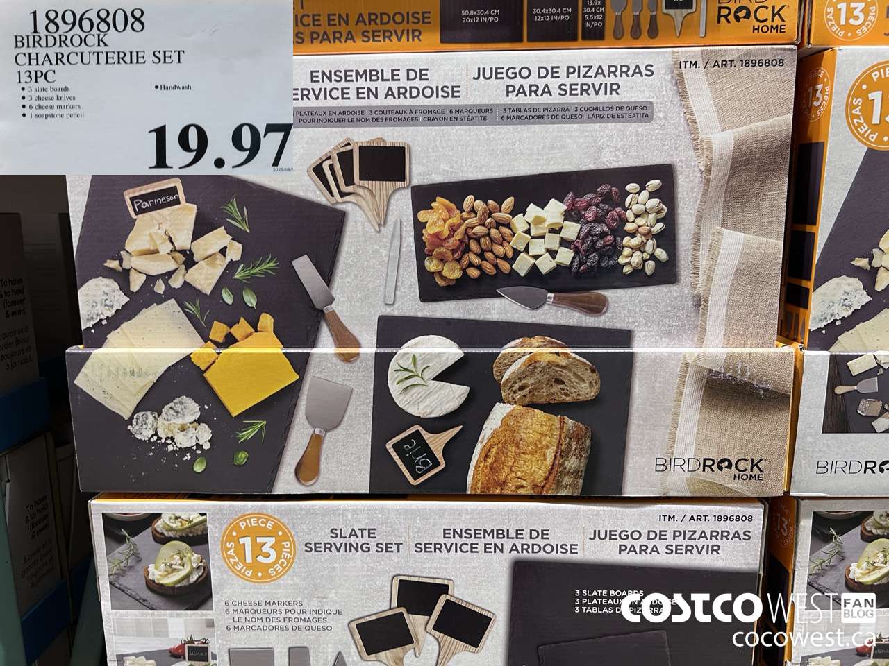 1896808 BIRDROCK CHARCUTERIE SET 13PC $19.97