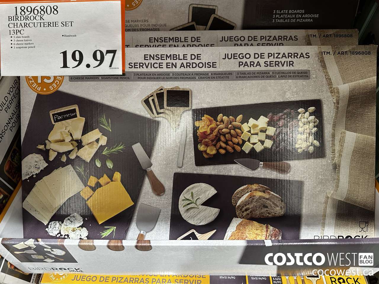 1896808 BIRDROCK CHARCUTERIE SET 13PC $19.97