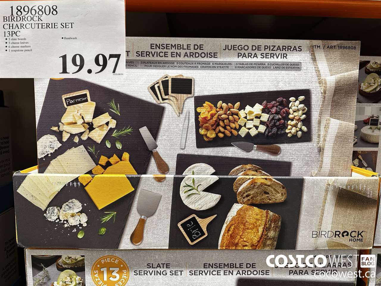 1896808 BIRDROCK CHARCUTERIE SET 13PC $19.97