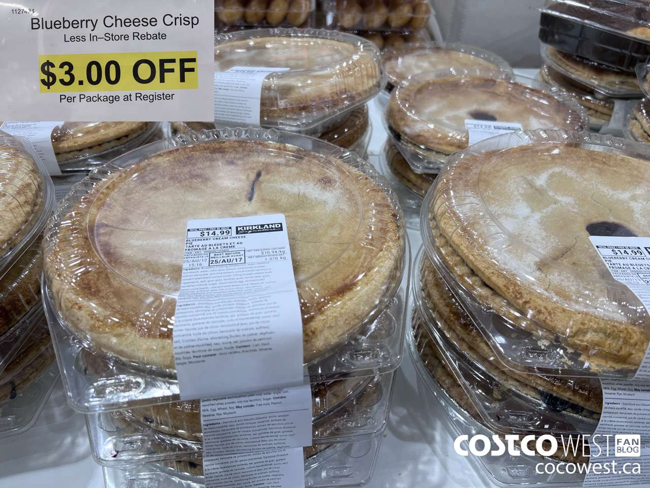 1127484 BLUEBERRY CHEESE CRISP 1.400 KG ($3.00 INSTANT SAVINGS)