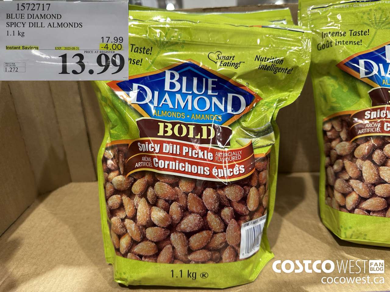 1572717 BLUE DIAMOND SPICY DILL ALMONDS 1.1 kg  ($4.00 INSTANT SAVINGS EXPIRES ON 2025-08-31) $13.99