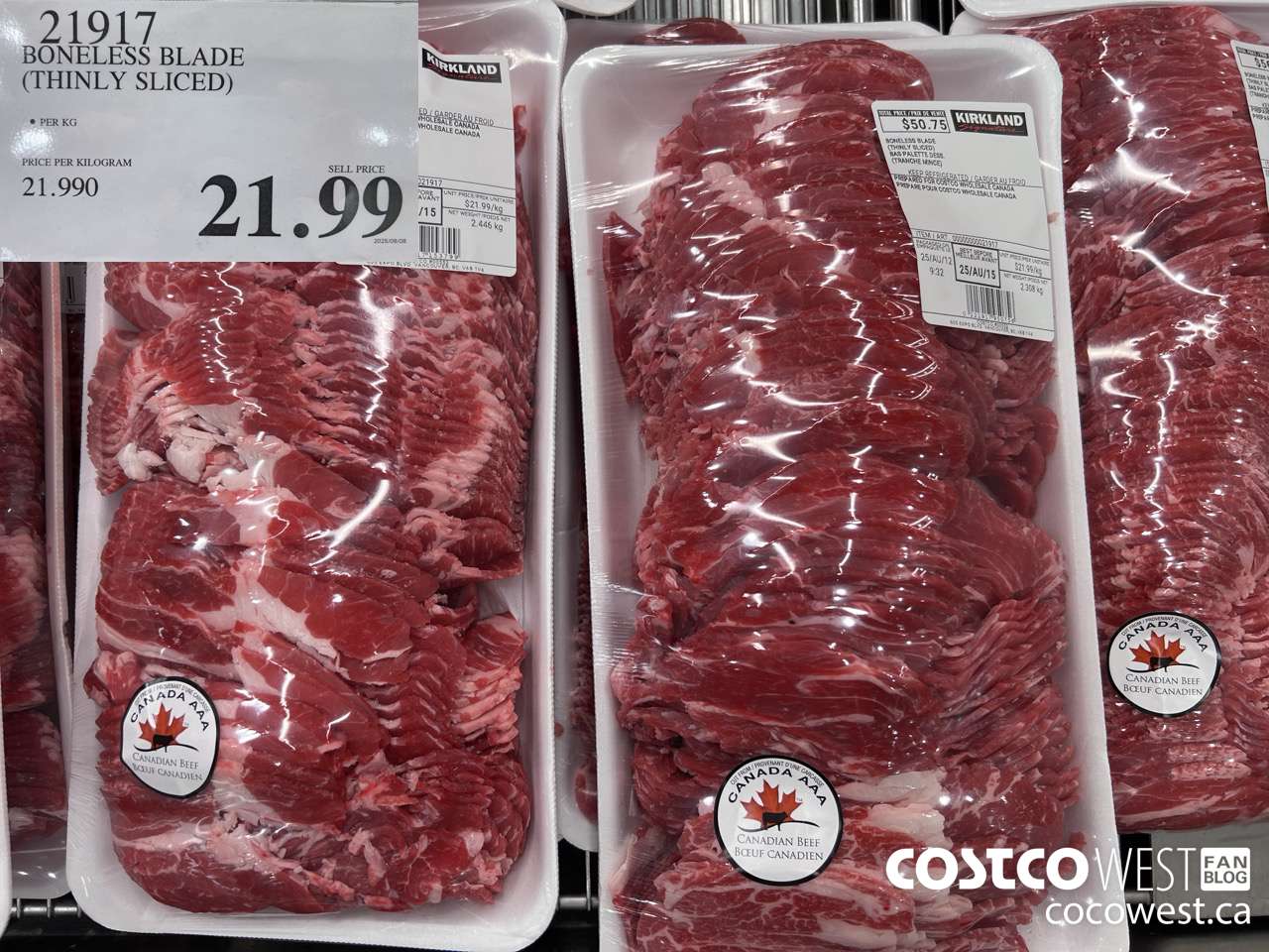 21917 BONELESS BLADE (THINLY SLICED) $21.99