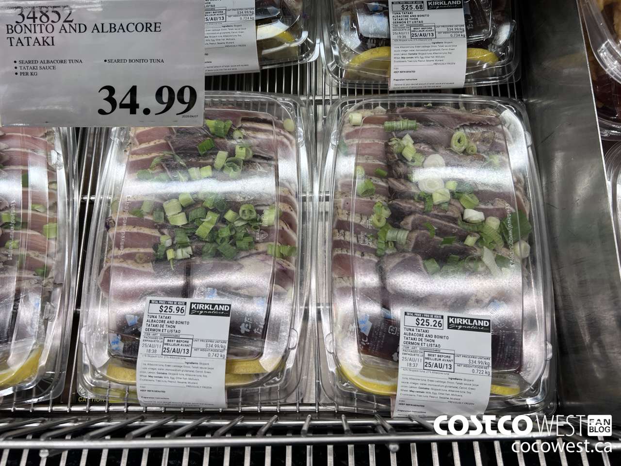 34852 BONITO AND ALBACORE TATAKI $34.99