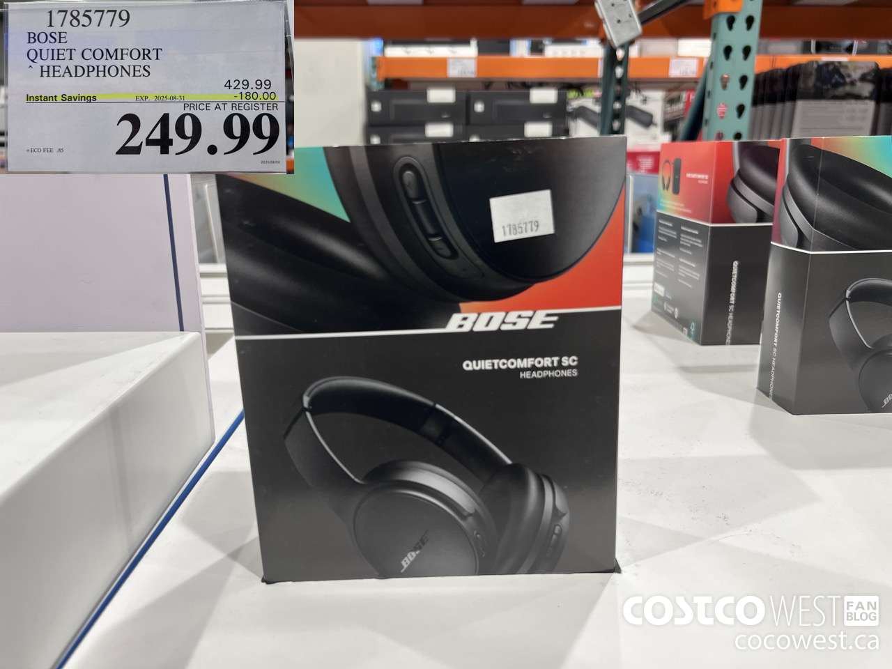 1785779 BOSE QUIET COMFORT OVER-THE-EAR WIRELESS HEADPHONES ($180.00 INSTANT SAVINGS EXPIRES ON 2025-08-31) $249.99