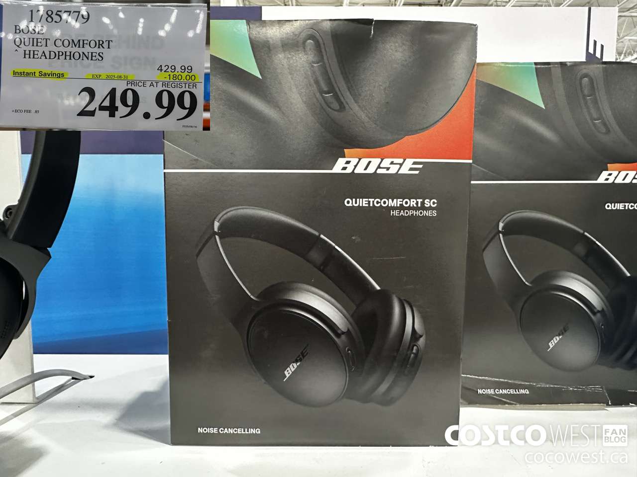 1785779 BOSE QUIET COMFORT OVER-THE-EAR WIRELESS HEADPHONES ($180.00 INSTANT SAVINGS EXPIRES ON 2025-08-31) $249.99