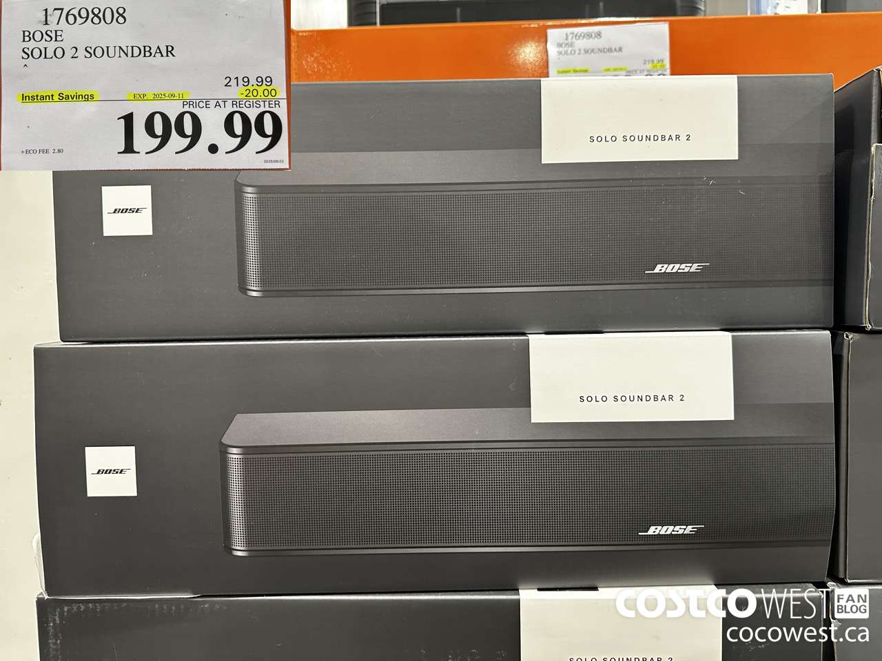 1769808 BOSE SOLO 2 SOUNDBAR ($20.00 INSTANT SAVINGS EXPIRES ON 2025-09-11) $199.99