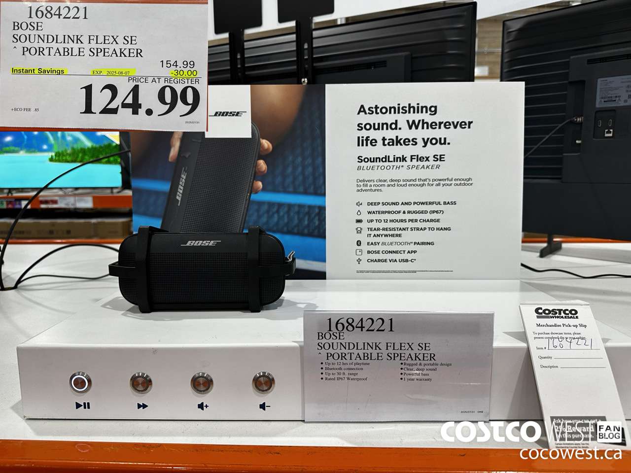 1684221 BOSE SOUNDLINK FLEX SPEAKER ($30.00 INSTANT SAVINGS EXPIRES ON 2025-08-07) $124.99