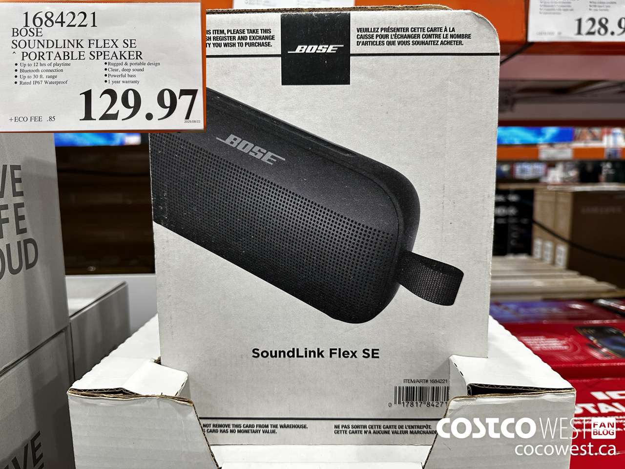 1684221 BOSE SOUNDLINK FLEX SPEAKER $129.97