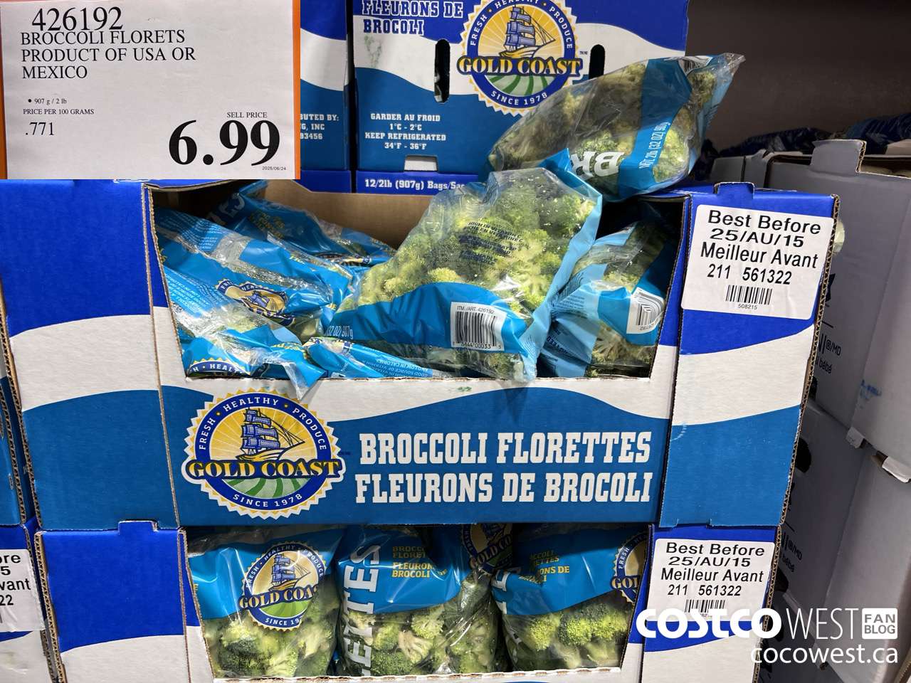 426192 BROCCOLI FLORETS PRODUCT OF USA OR MEXICO $6.99