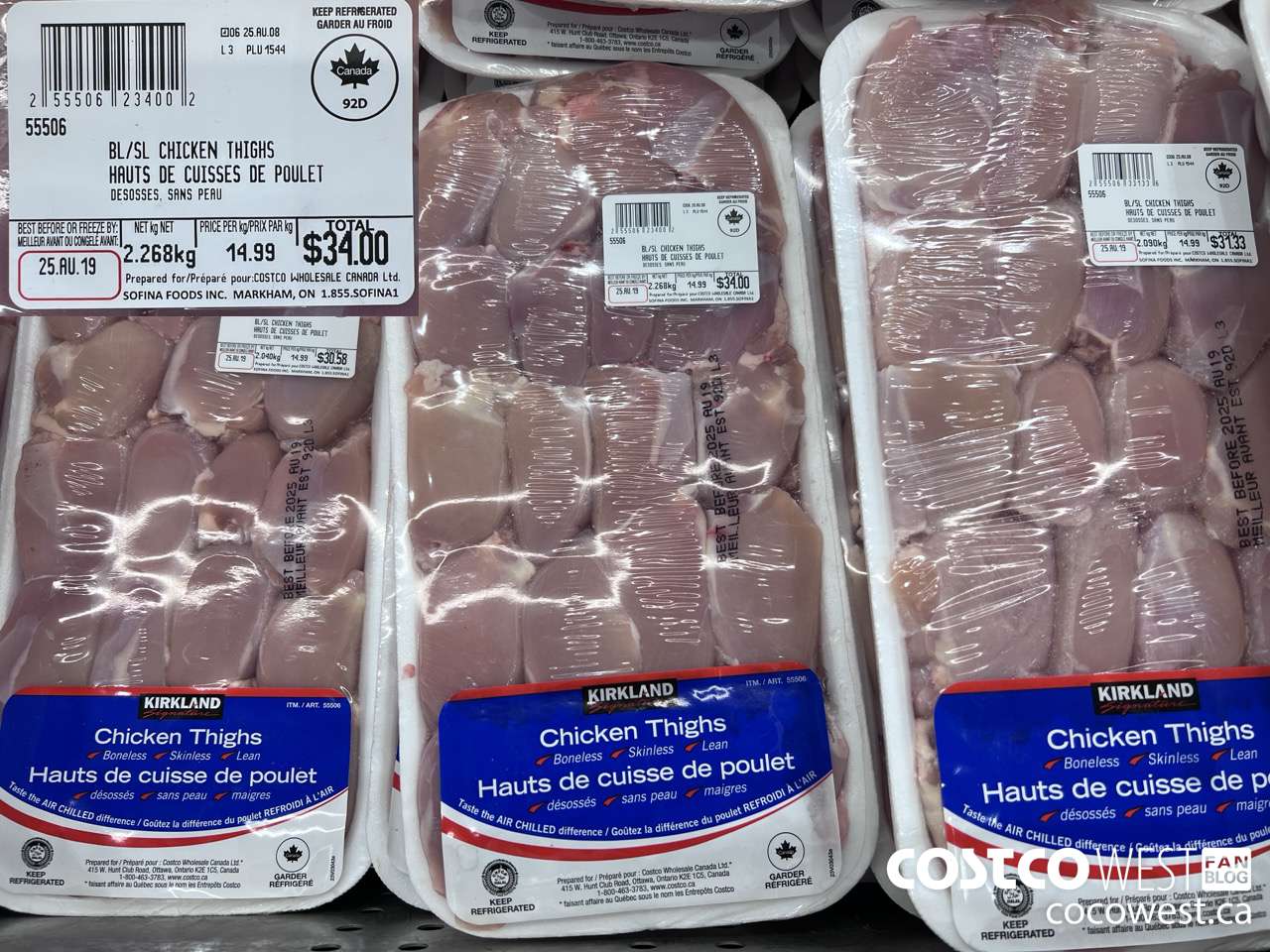 55506 B/S CHICKEN THIGHS $14.99