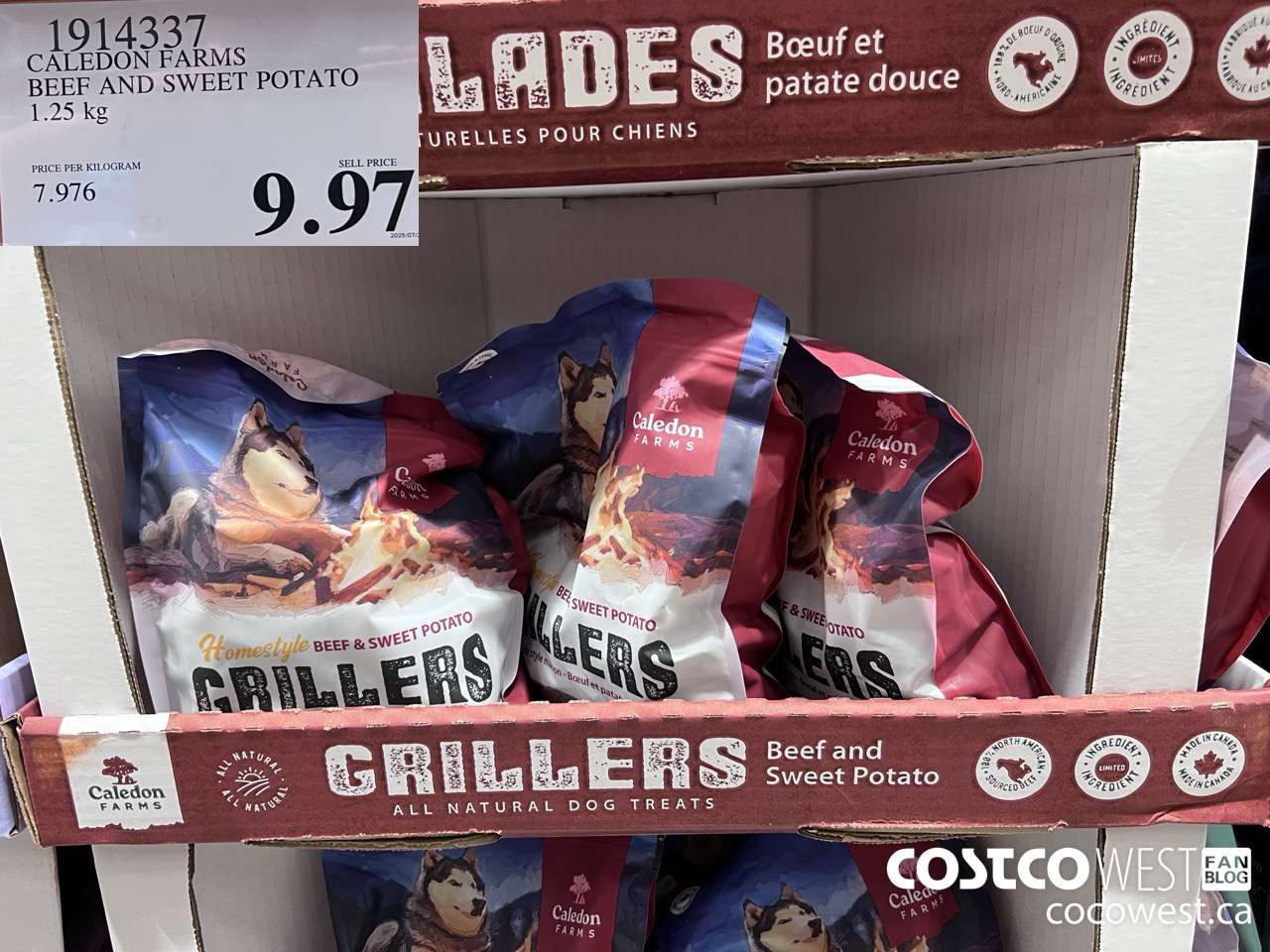 1914337 CALEDON FARMS BEEF AND SWEET POTATO 1.25KG $9.97