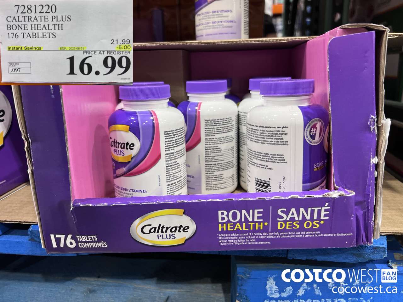 7281220 CALTRATE PLUS CALCIUM SUPPLEMENT 176 TABLETS ($5.00 INSTANT SAVINGS EXPIRES ON 2025-08-31) $16.99