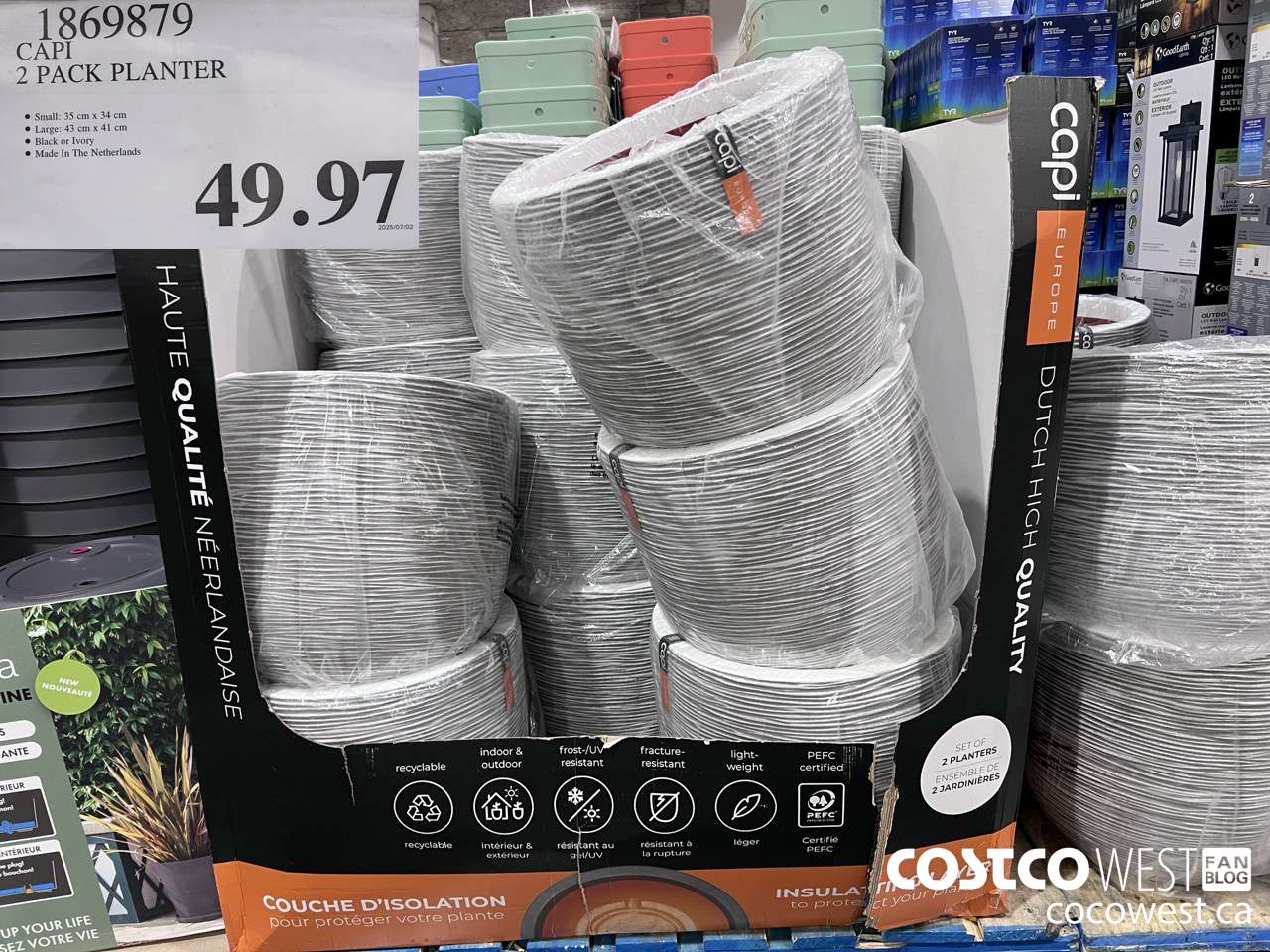 1869879 CAPI 2 PACK PLANTER $49.97