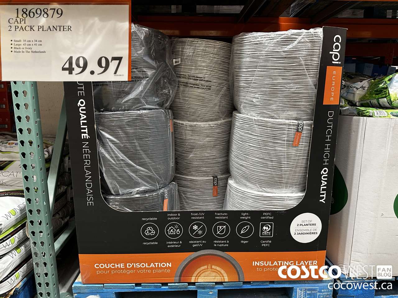 1869879 CAPI 2 PACK PLANTER $49.97
