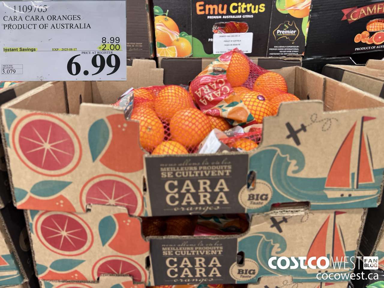1109765 CARA CARA ORANGES PRODUCT OF AUSTRALIA ($2.00 INSTANT SAVINGS EXPIRES ON 2025-08-17) $6.99