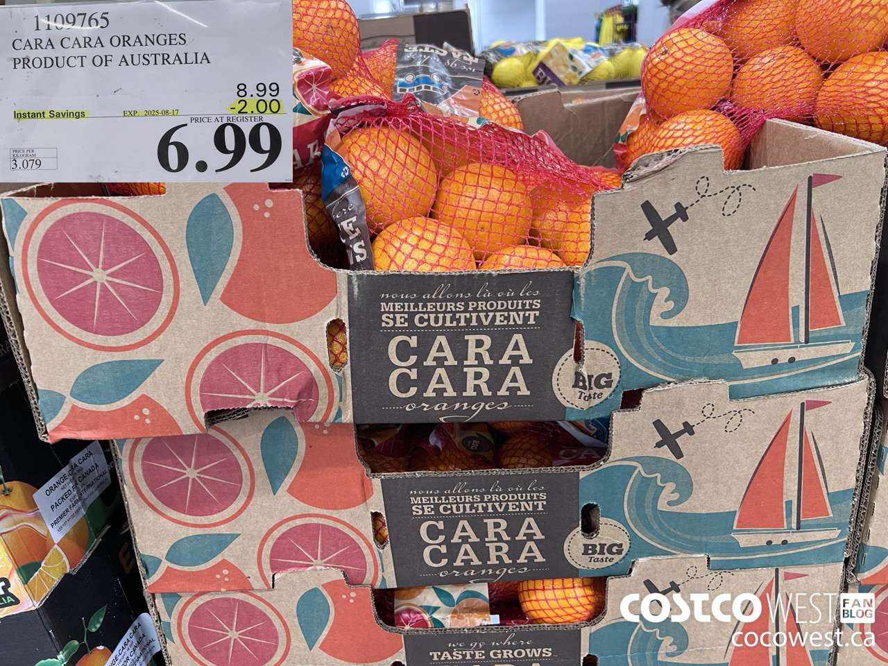 1109765 CARA CARA ORANGES PRODUCT OF AUSTRALIA ($2.00 INSTANT SAVINGS EXPIRES ON 2025-08-17) $6.99