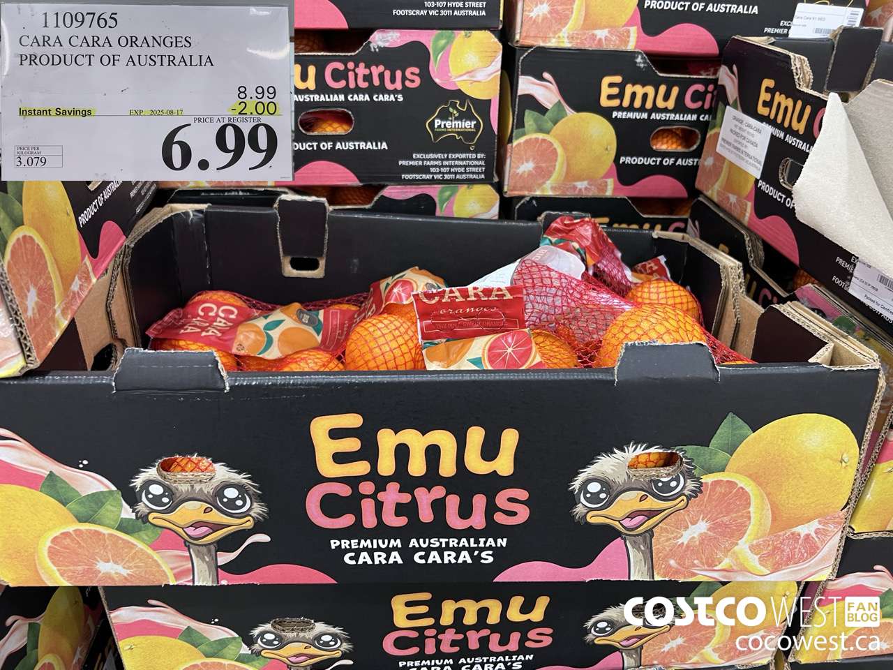 1109765 CARA CARA ORANGES PRODUCT OF AUSTRALIA ($2.00 INSTANT SAVINGS EXPIRES ON 2025-08-17) $6.99
