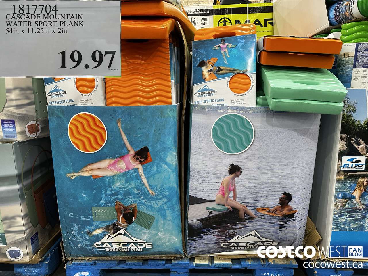 1817704 CASCADE MOUNTAIN WATER SPORT PLANK 54IN X 11.25IN X 2IN $19.97