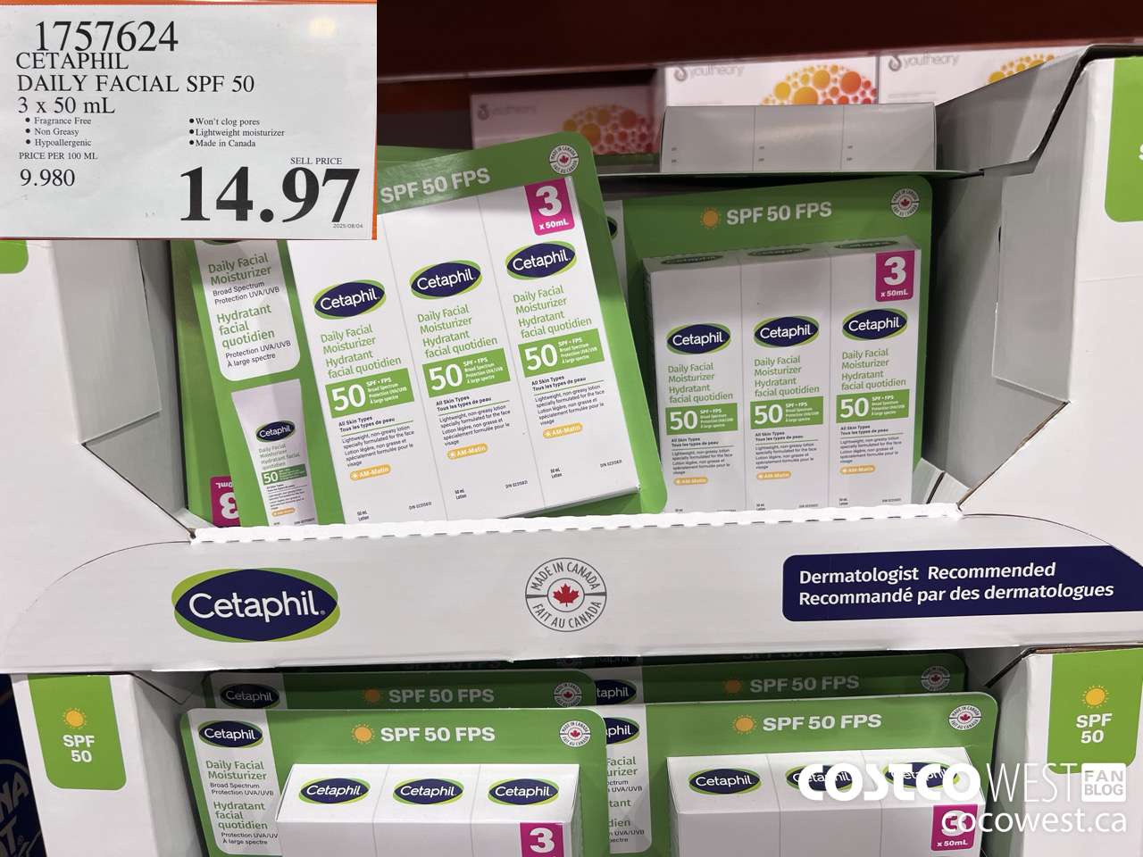 1757624 CETAPHIL DAILY FACIAL SPF 50 3 X 50ML $14.97