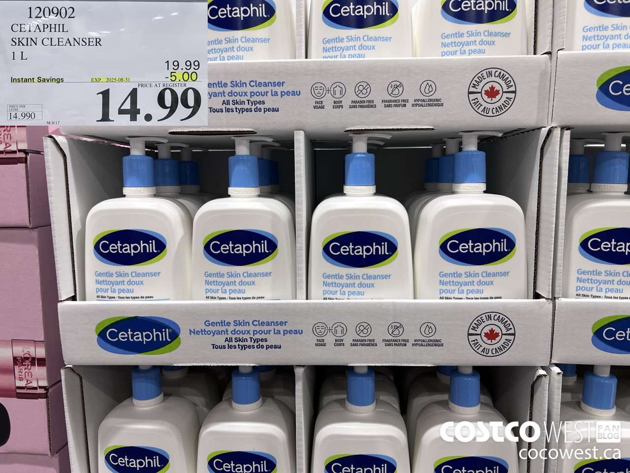 120902 CETAPHIL SKIN CLEANSER 1L ($5.00 INSTANT SAVINGS EXPIRES ON 2025-08-31) $14.99