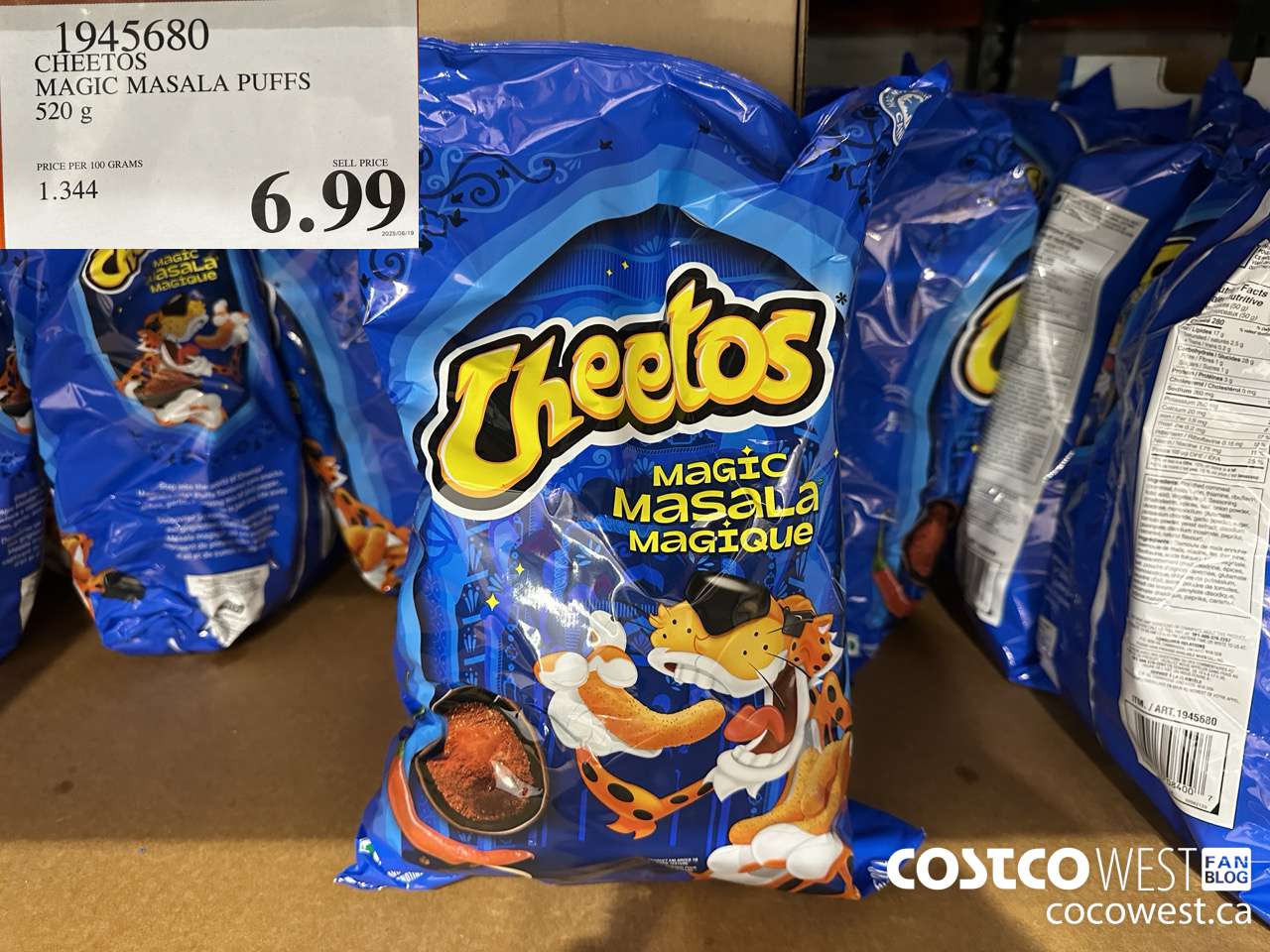 1945680 CHEETOS MAGIC MASALA PUFFS 520G $6.99