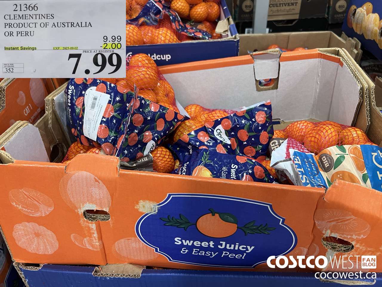 21366 CLEMENTINES PRODUCT OF AUSTRALIA OR PERU ($2.00 INSTANT SAVINGS EXPIRES ON 2025-09-02) $7.99