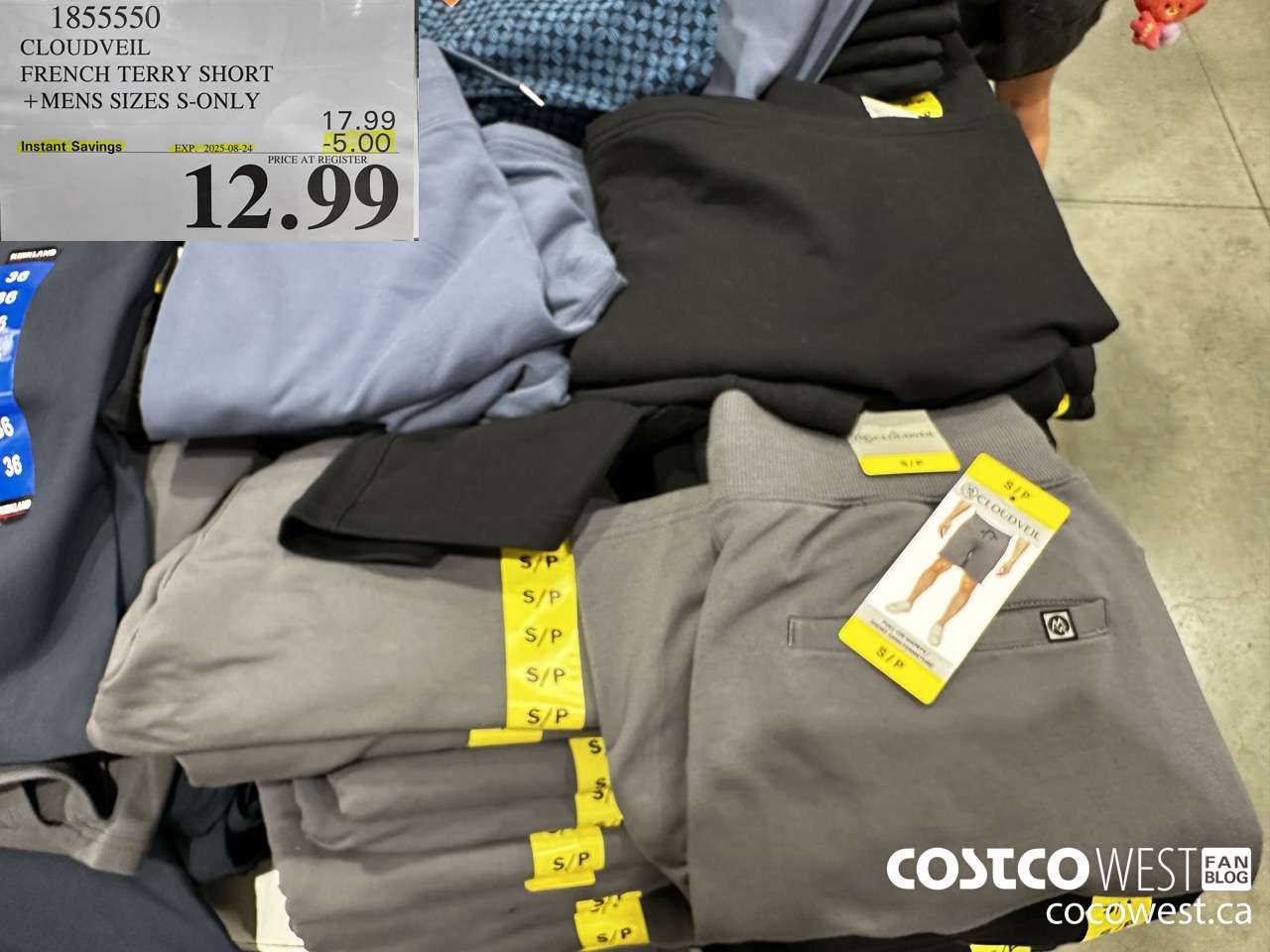 1855550 CLOUDVEIL FRENCH TERRY SHORT MENS SIZES S-XXL ($5.00 INSTANT SAVINGS EXPIRES ON 2025-08-24) $12.99