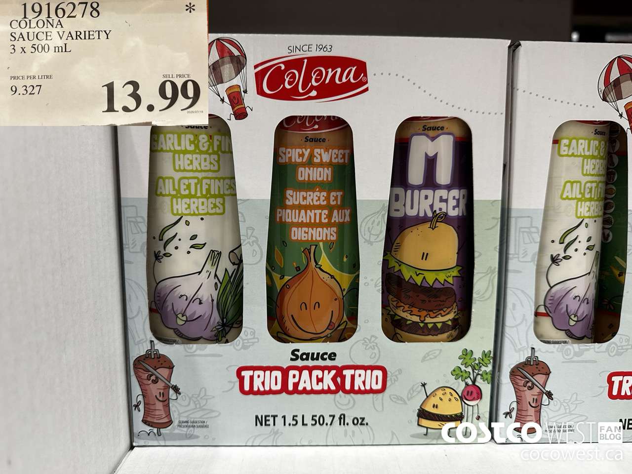 1916278 COLONA SAUCE VARIETY 3 X 500ML $13.99