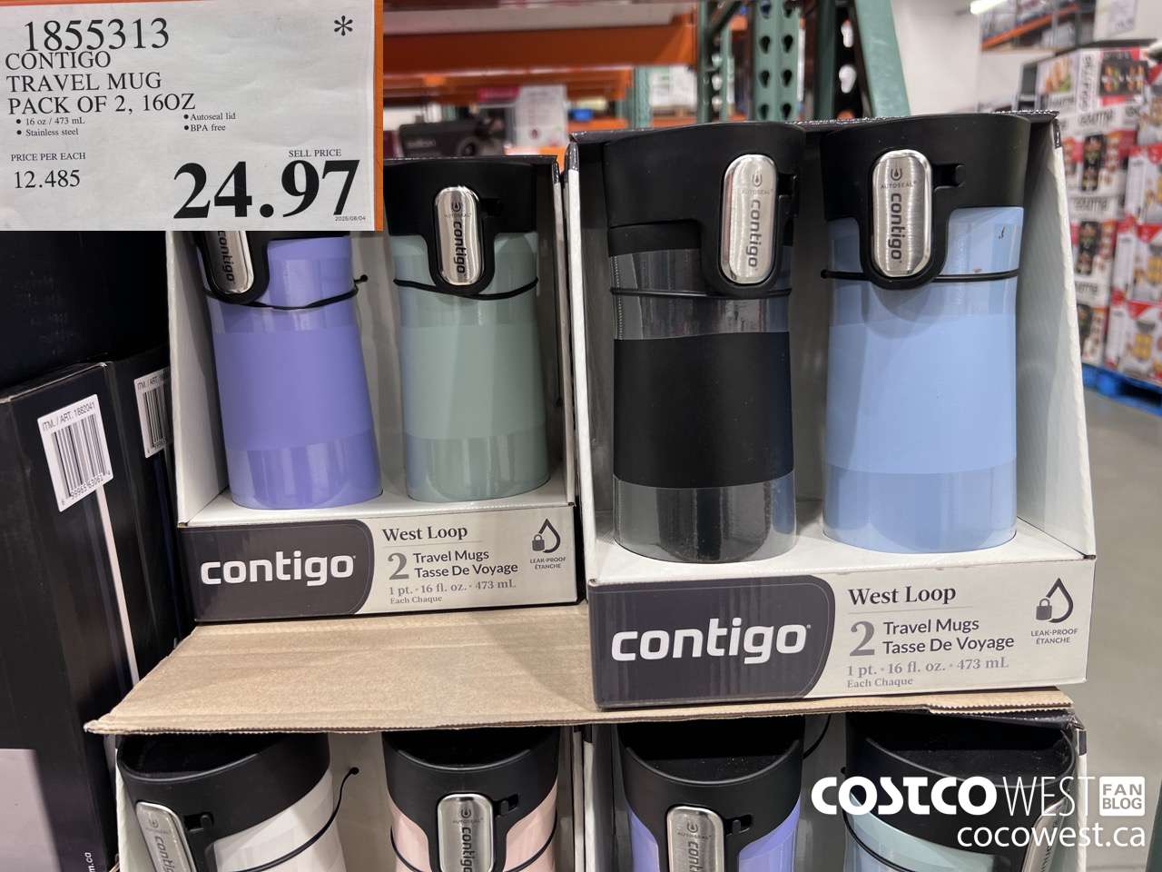 1855313 CONTIGO TRAVEL MUG PACK OF 2 $24.97