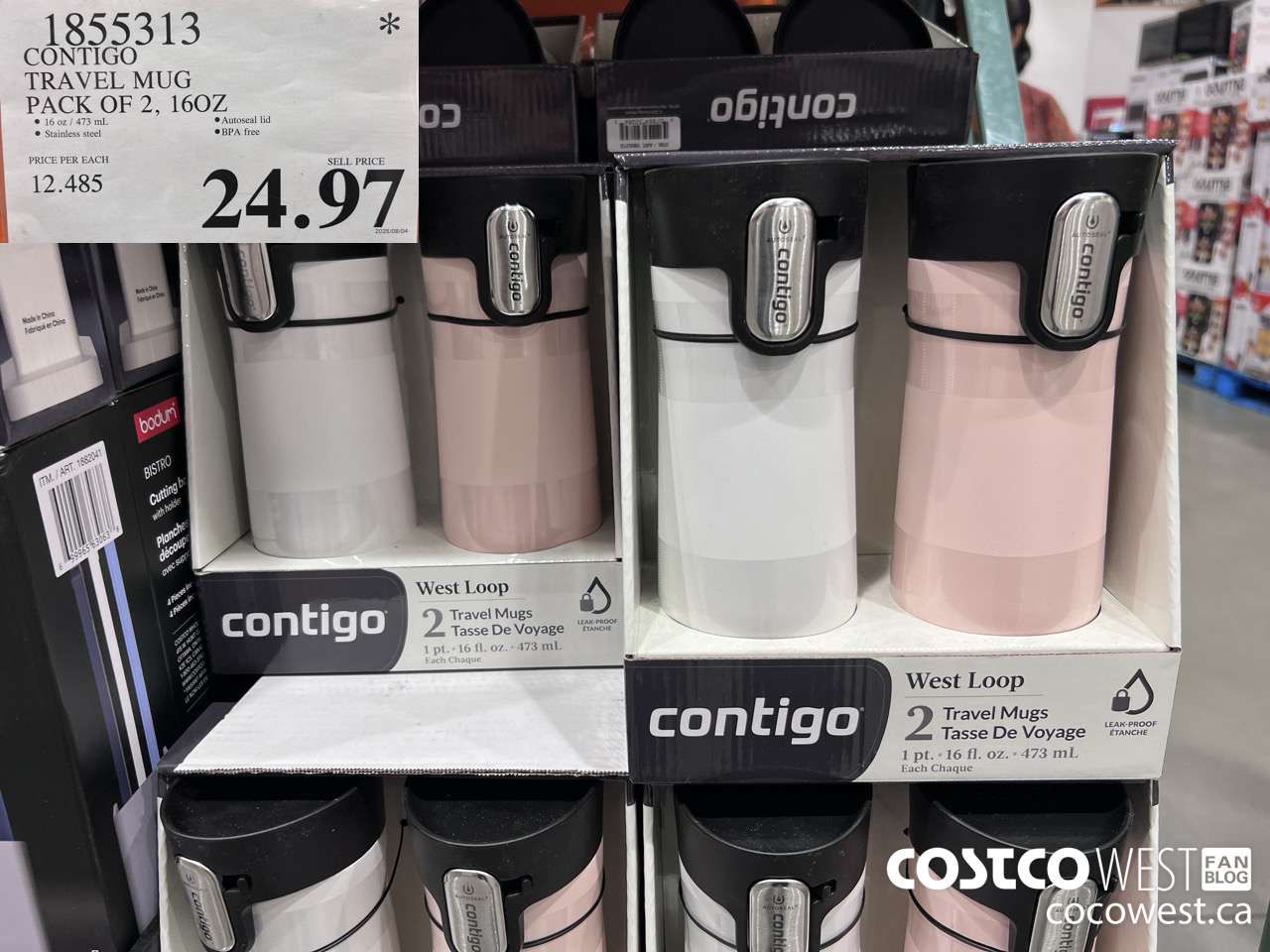 1855313 CONTIGO TRAVEL MUG PACK OF 2 $24.97