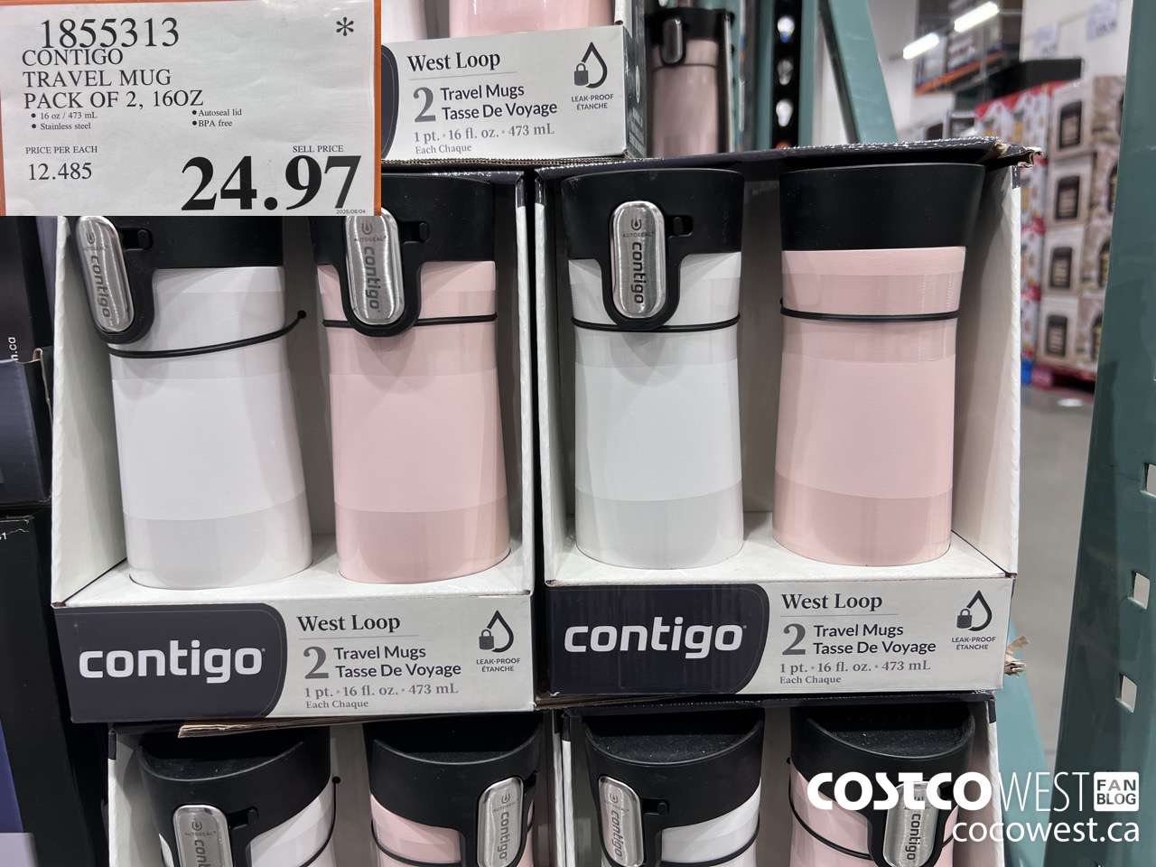1855313 CONTIGO TRAVEL MUG PACK OF 2 $24.97