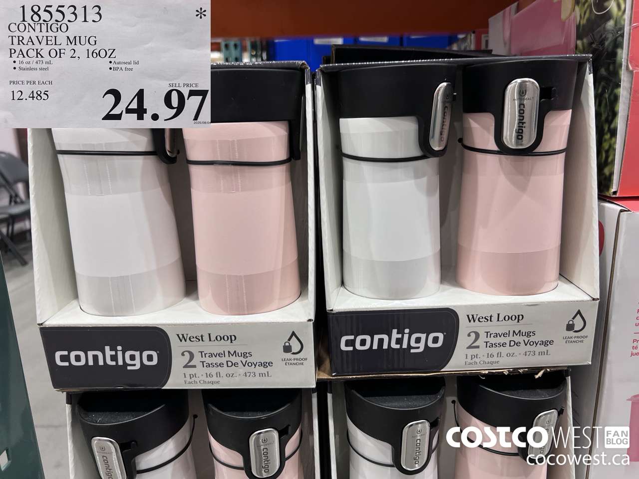 1855313 CONTIGO TRAVEL MUG PACK OF 2 $24.97