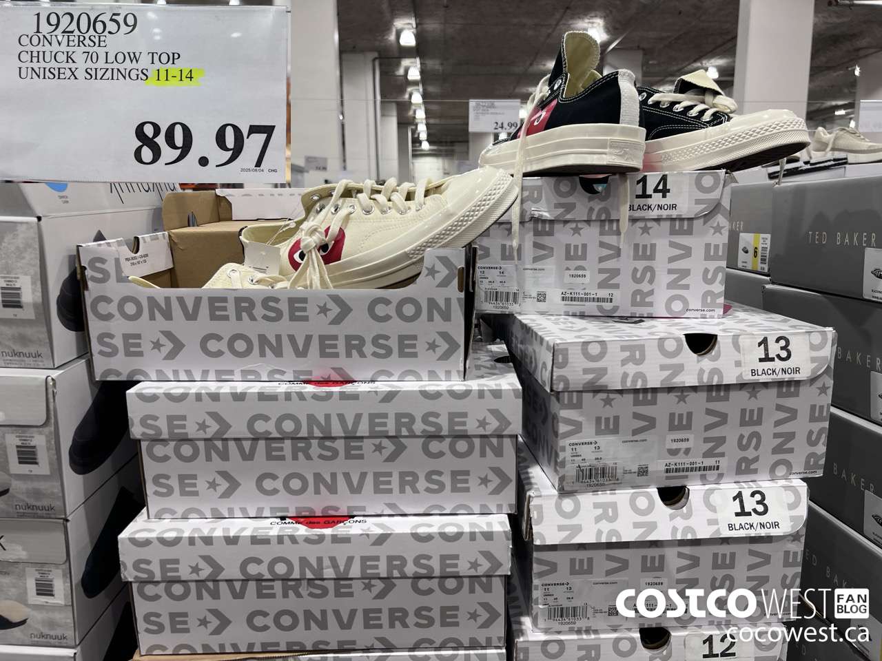 1920659 CONVERSE CHUCK 70 LOW TOP UNISEX SIZINGS 11-14 $89.97